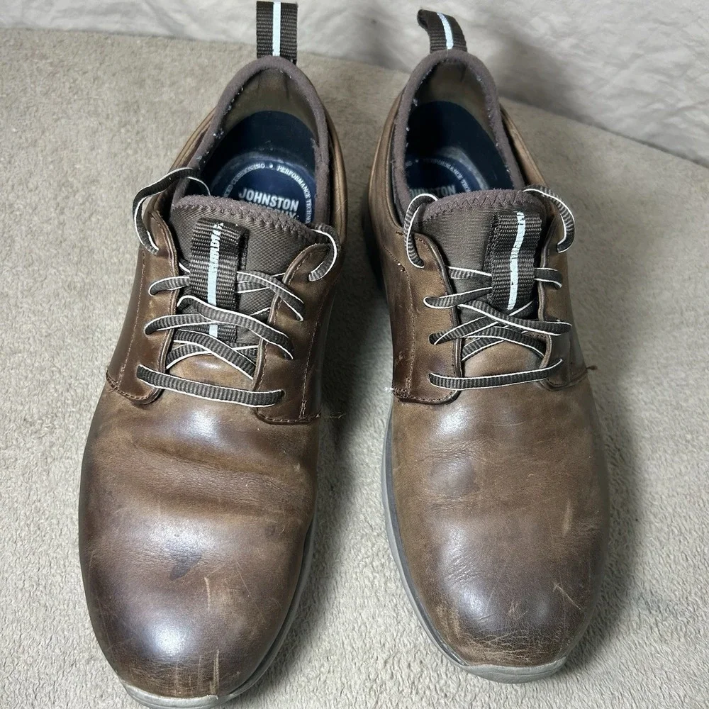 Johnston Murphy XC4 Prentiss Plain Toe Shoes Mens 8.5M Brown Leather 25-6712